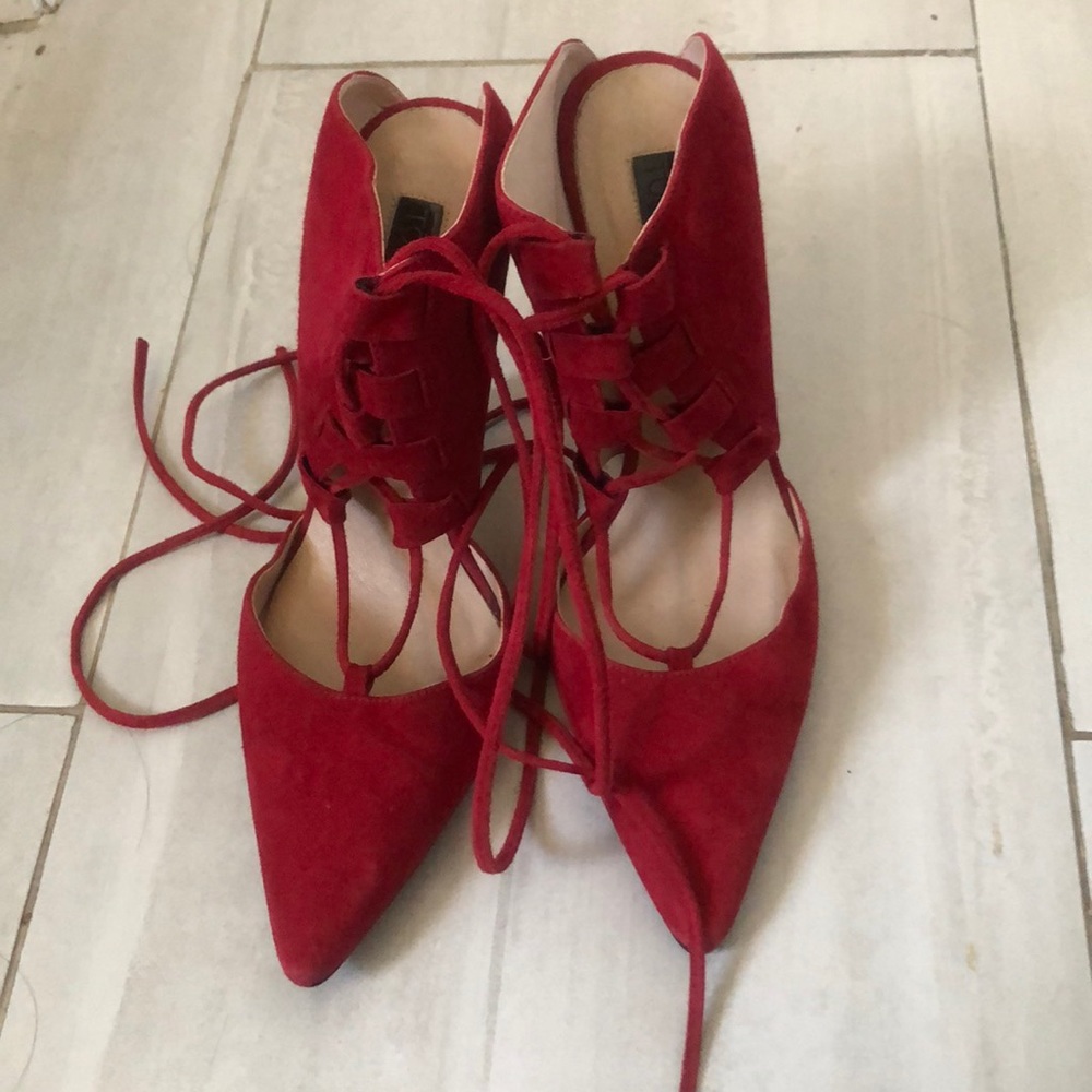 Topshop red heels